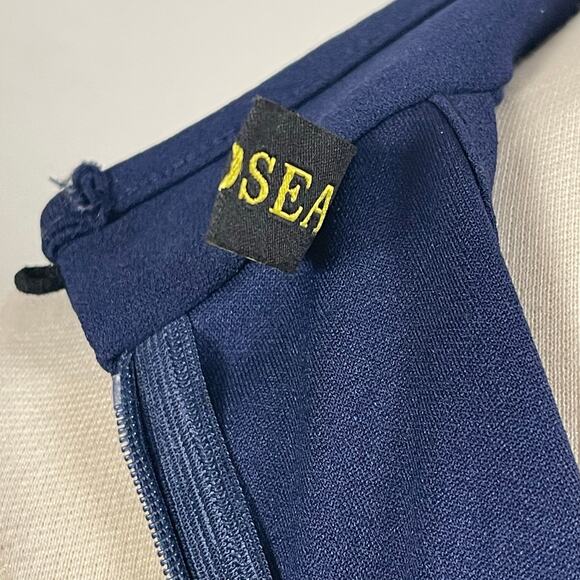 WOOSEA • High Neck Split Bodycon Mermaid Evening Cocktail Long Dress - Picture 6 of 7